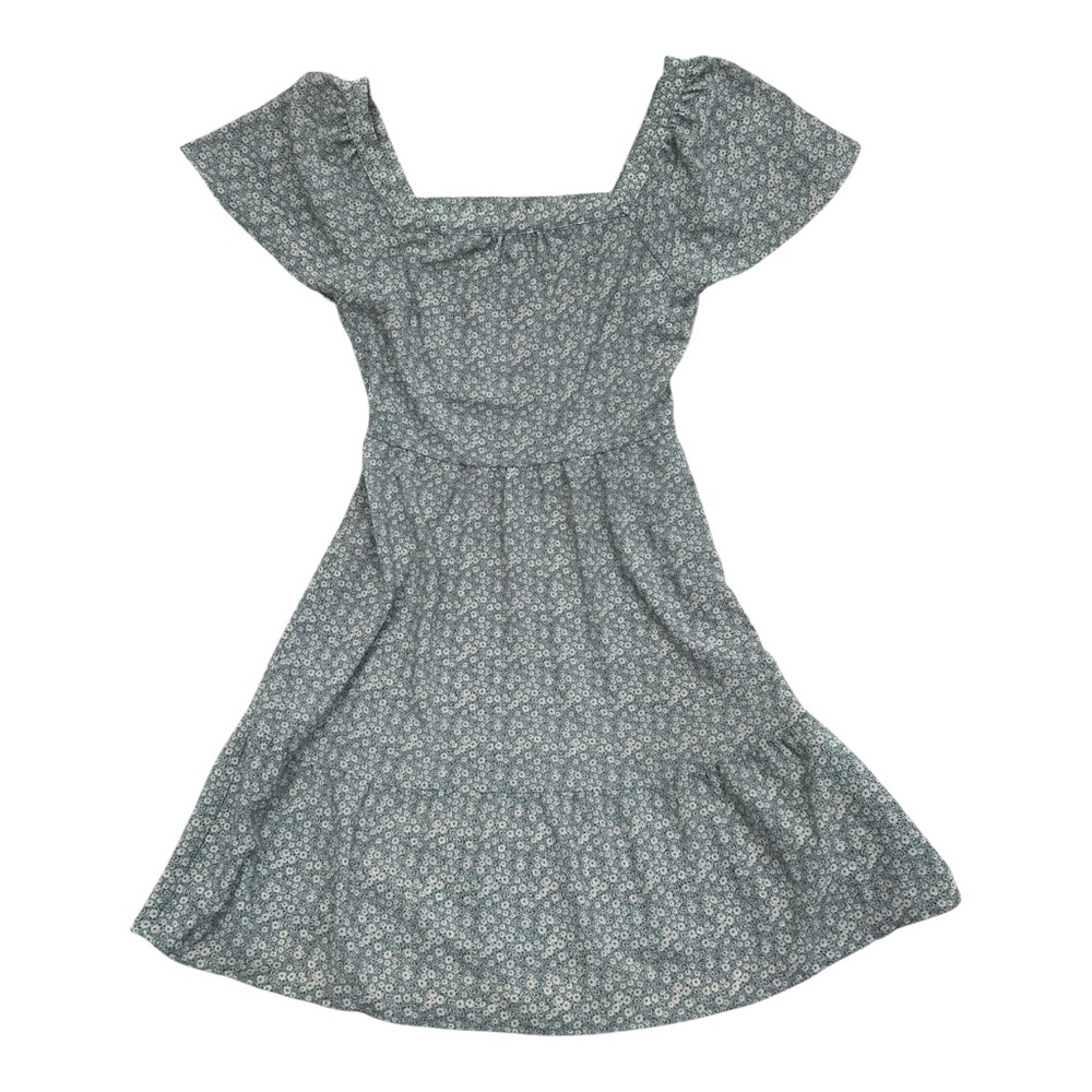 Monteau Los Angeles Blue Floral Dress - Size Medium - Picture 2 of 8